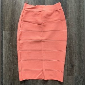 Sexy peach body con pencils bandage skirt Sz S